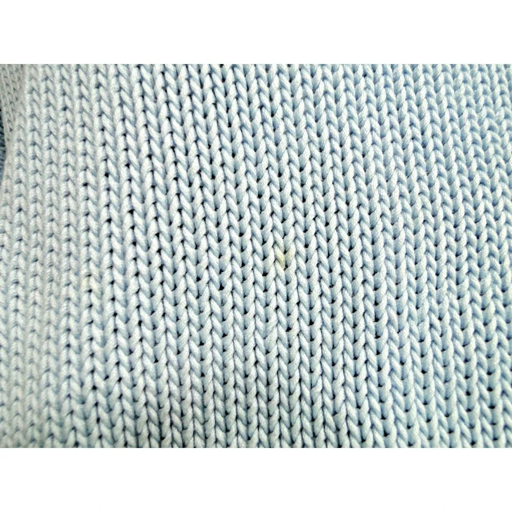 Eileen Fisher Woman Tight Knit Crochet Baby Blue‎ Pullover Sweater Large Petite